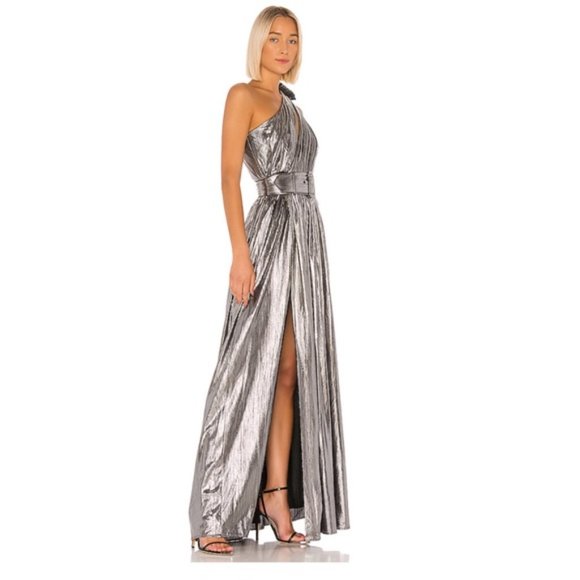 Retrofete | Andrea Gown In Gunmetal Silver Size S - Picture 13 of 14